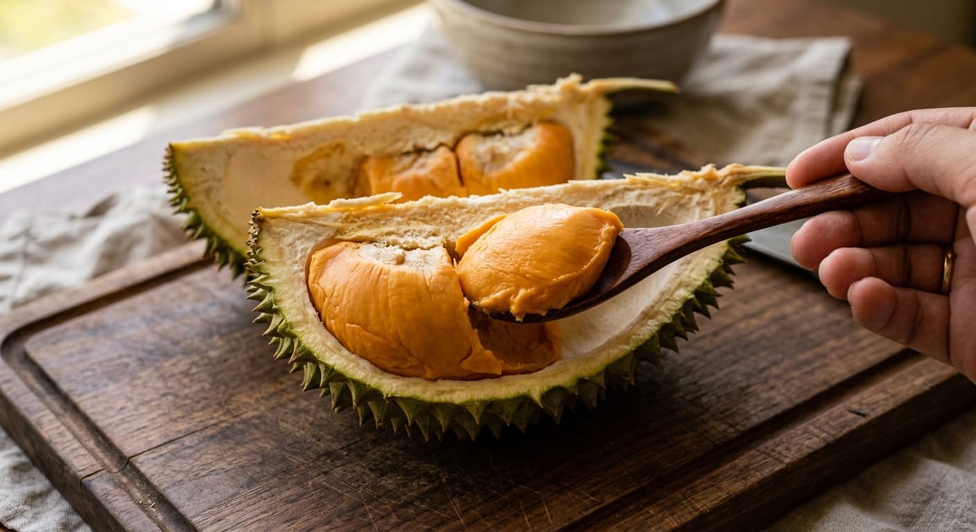 Black Thorn Durian D200 - Rare premium Malaysian durian with custard-like bittersweet flesh from Penang