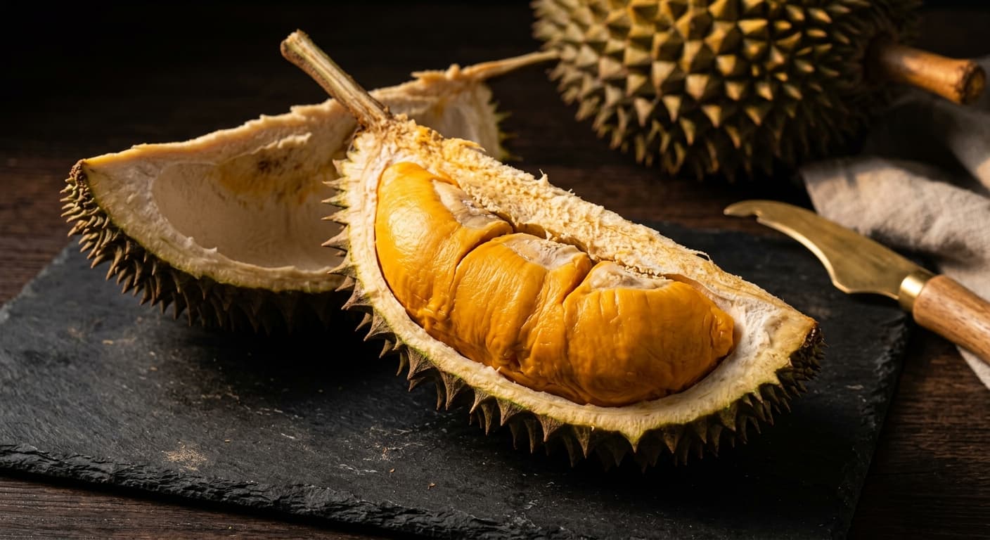 Tupai King Durian D214 - Most premium Malaysian durian with rich orange-yellow nutty flesh from Penang